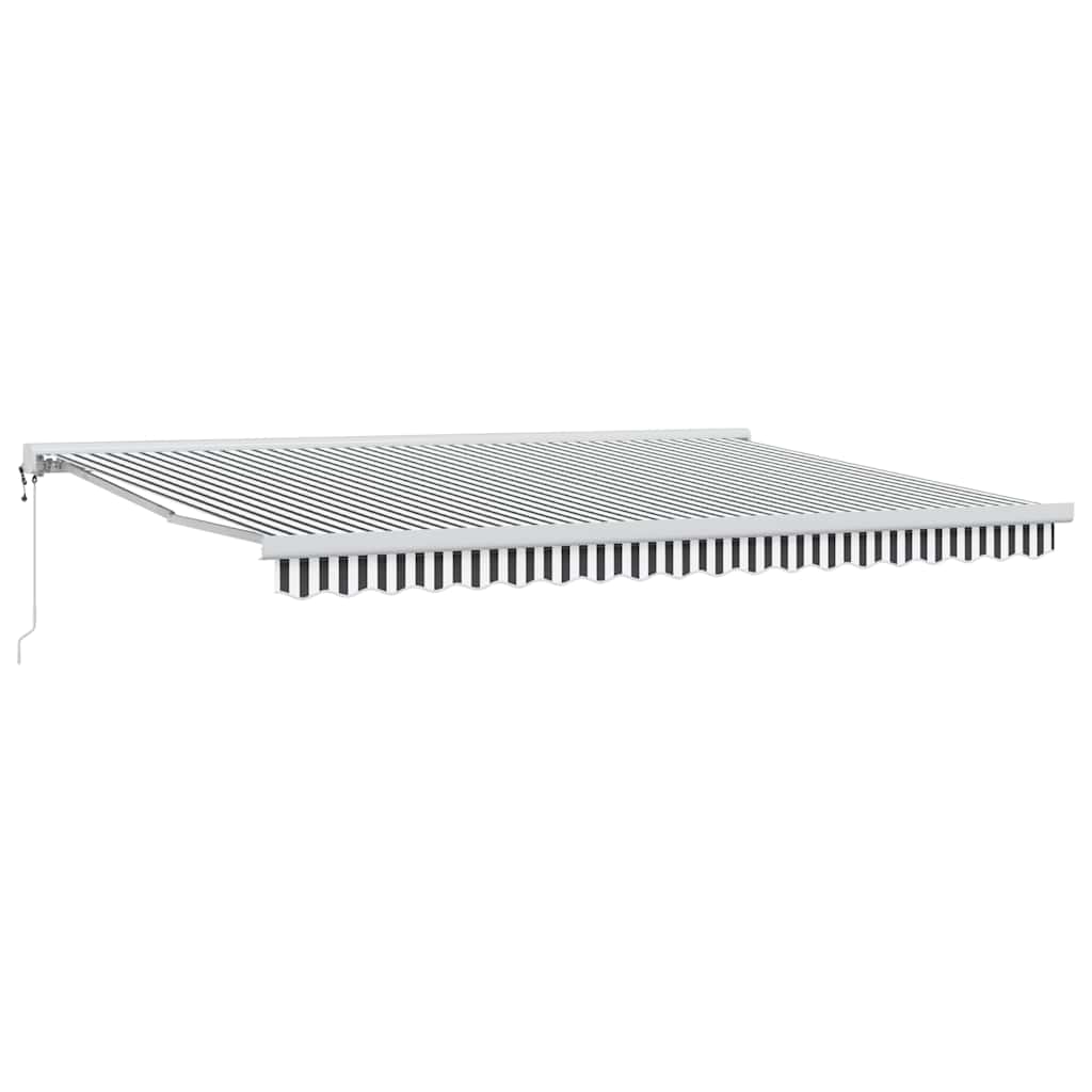 Toldo Retráctil Aluminio Y Tela Gris 3X2,5 M