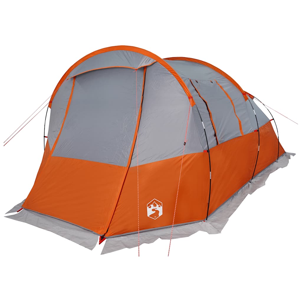 Tienda De Camping Con Túnel Impermeable Gris Naranja