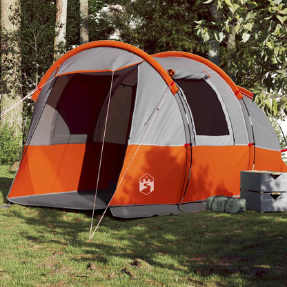 Tienda De Camping Con Túnel Impermeable Gris Naranja