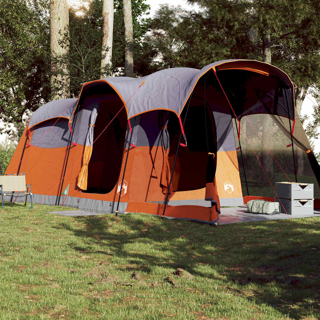 Tienda De Campaña Familiar Túnel 8 Personas Impermeable Naranja
