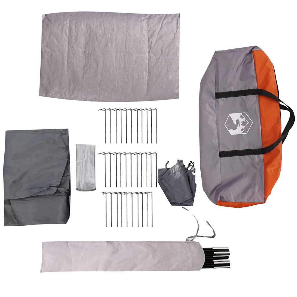 Tienda De Campaña Familiar Túnel 8 Personas Impermeable Naranja