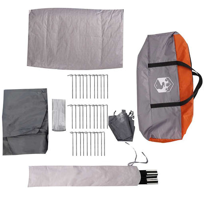 Tienda De Campaña Familiar Túnel 8 Personas Impermeable Naranja