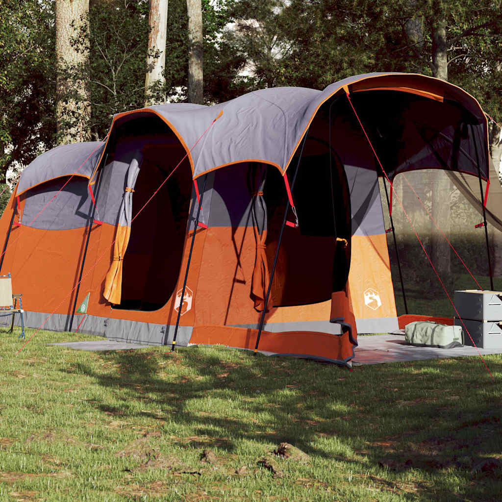Tienda De Campaña Familiar Túnel 8 Personas Impermeable Naranja