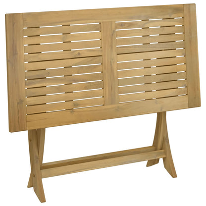 Mesa De Jardín Plegable Madera Maciza De Acacia