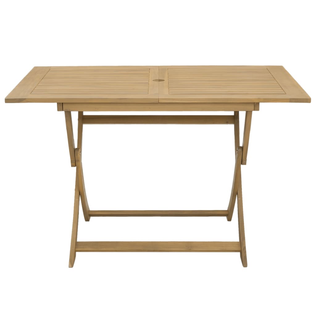 Mesa De Jardín Plegable Madera Maciza De Acacia