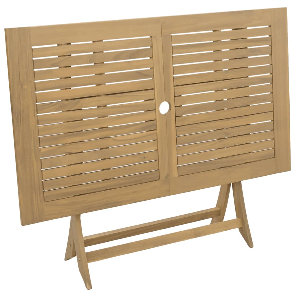 Mesa De Jardín Plegable Madera Maciza De Acacia