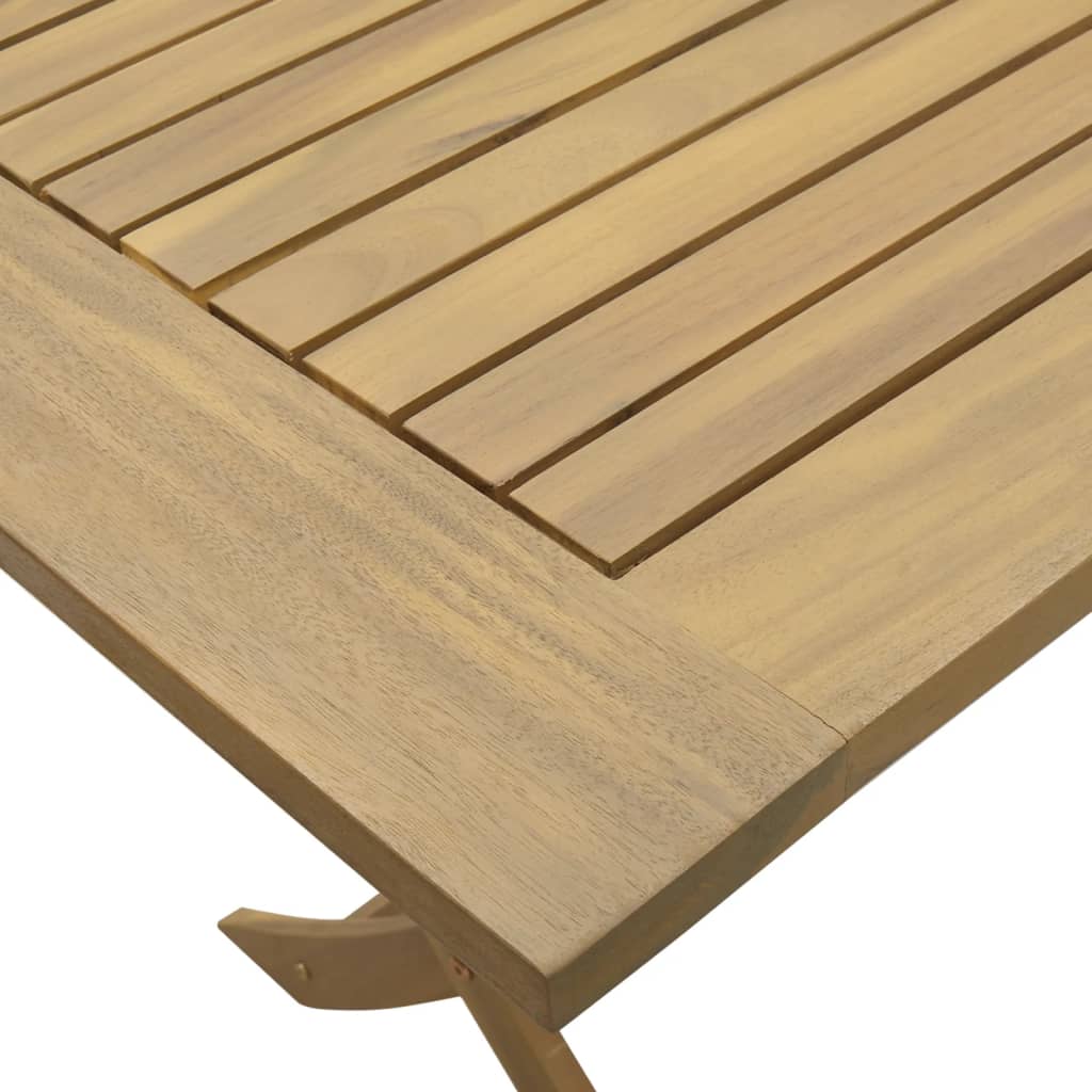 Mesa De Jardín Plegable Madera Maciza De Acacia