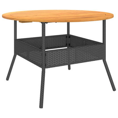 Mesa De Jardín Superficie Madera Acacia Ratán Ø110X71 Cm