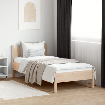 Estructura De Cama Sin Colchón Madera De Pino Blanca