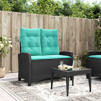 Sillón Reclinable De Jardín Con Cojines Ratán Sintético