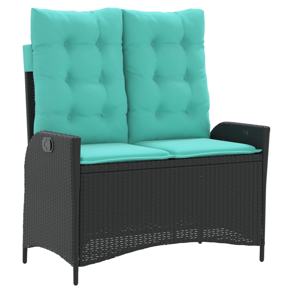 Sillón Reclinable De Jardín Con Cojines Ratán Sintético