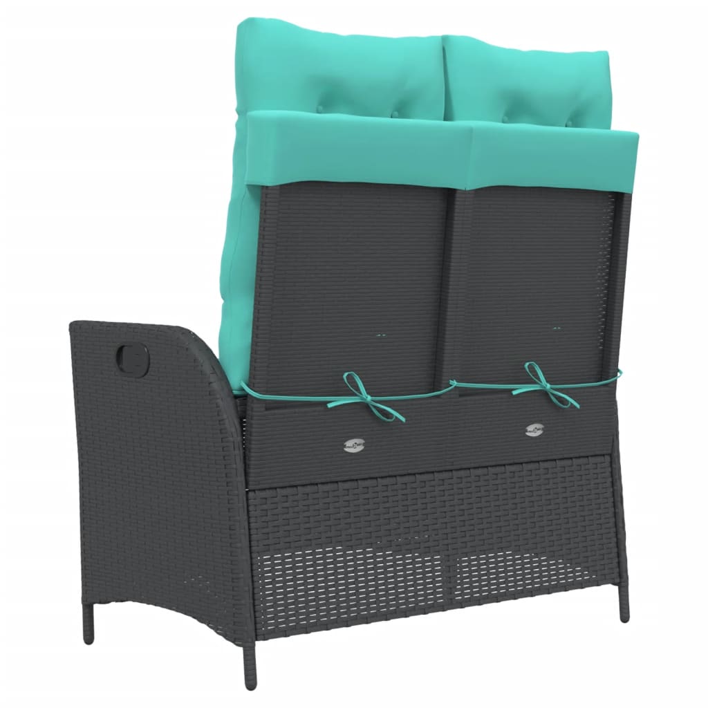 Sillón Reclinable De Jardín Con Cojines Ratán Sintético