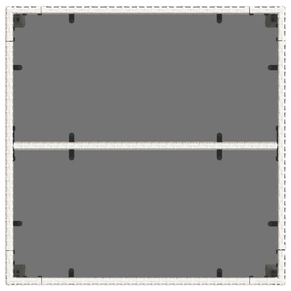 Mesa De Jardín Superficie De Vidrio Ratán Pe 90X90X75 Cm