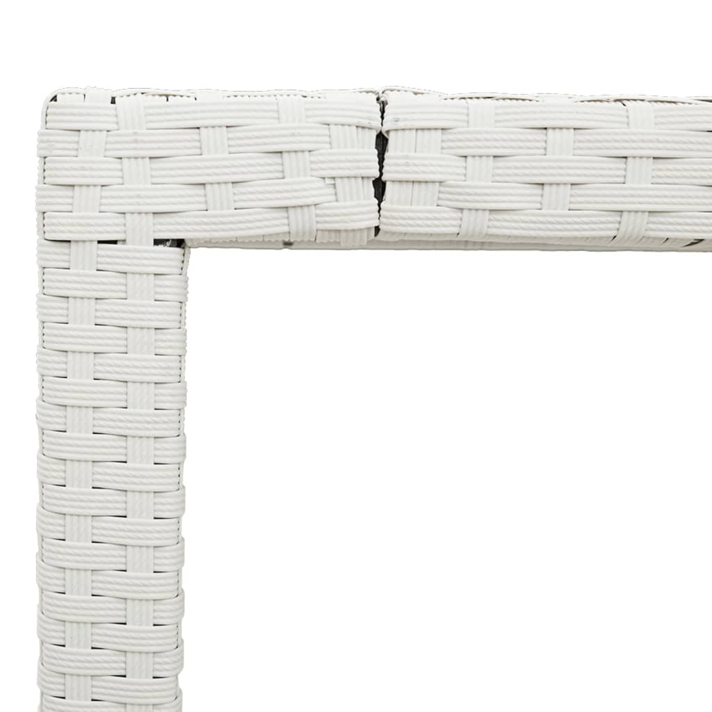 Mesa De Jardín Superficie De Vidrio Ratán Pe 90X90X75 Cm