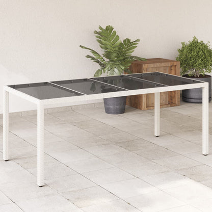 Mesa De Jardín Superficie De Vidrio Ratán Pe 190X90X75 Cm