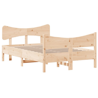 Estructura De Cama Sin Colchón Madera Maciza De Pino
