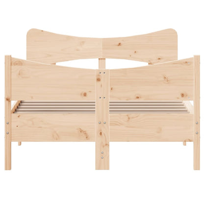 Estructura De Cama Sin Colchón Madera Maciza De Pino