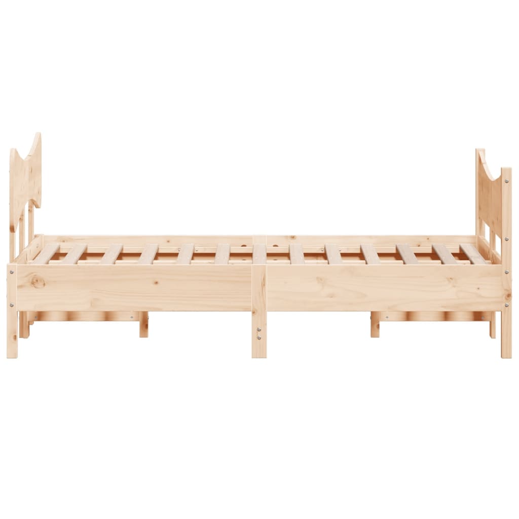 Estructura De Cama Sin Colchón Madera Maciza De Pino