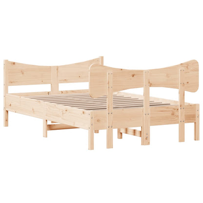 Estructura De Cama Sin Colchón Madera Maciza De Pino