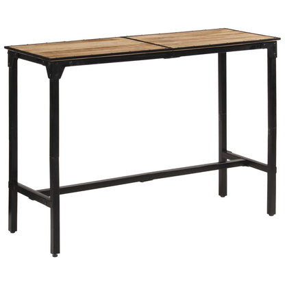 Set Mesa Alta Y Taburetes 7 Pzas Madera Maciza Mango Y Metal
