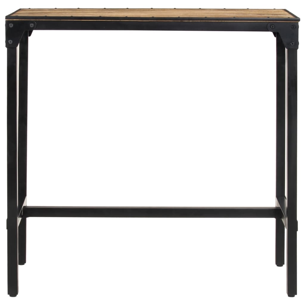 Set De Mesa Alta Y Taburetes 5 Pzas Madera Maciza Mango Y Metal