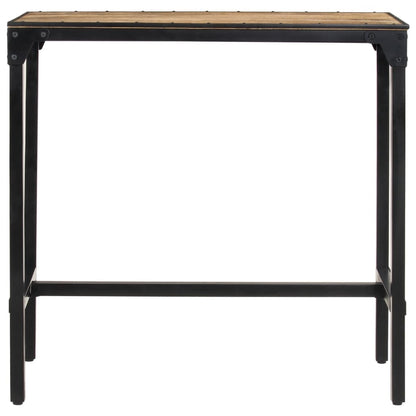 Set De Mesa Alta Y Taburetes 5 Pzas Madera Maciza Mango Y Metal