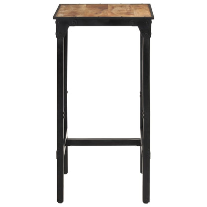 Set De Mesa Alta Y Taburetes 3 Pzas Madera Maciza Mango Y Metal