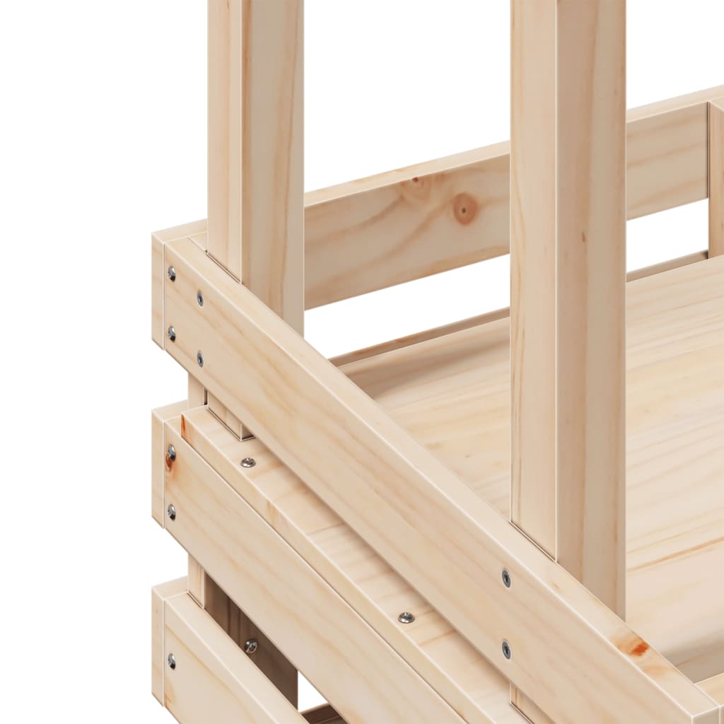 Mesa De Bar De Jardín Con Techo Madera Maciza