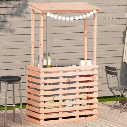 Mesa Alta Bar De Jardín Madera Maciza Marrón
