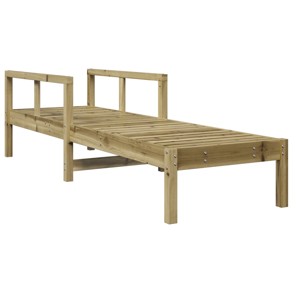 Tumbona De Madera De Pino Impregnada 199,5X62X55 Cm