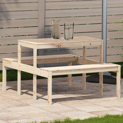 Mesa De Pícnic Madera Pino Impregnada 110X134X75 Cm