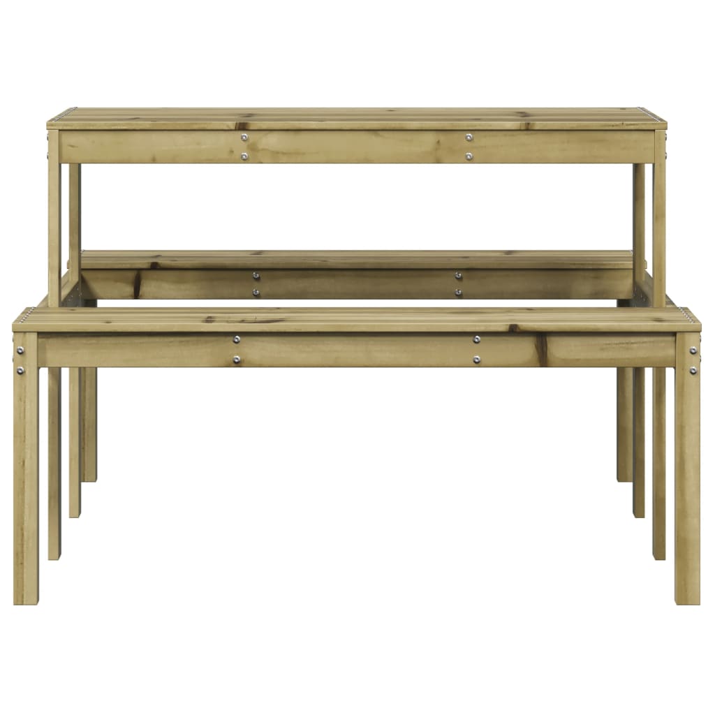 Mesa De Pícnic Madera Pino Impregnada 110X134X75 Cm