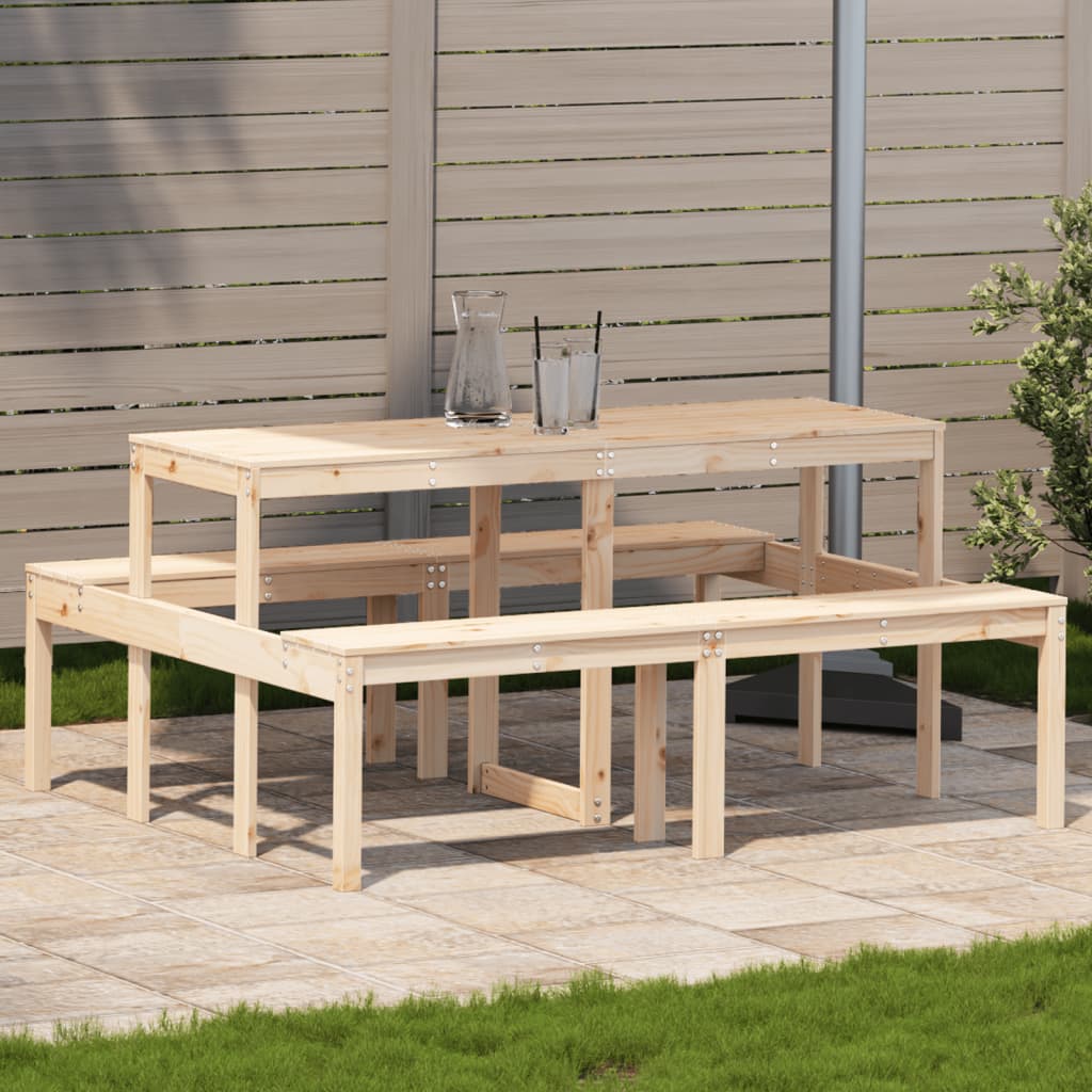 Mesa De Pícnic Madera Pino Impregnada 110X134X75 Cm