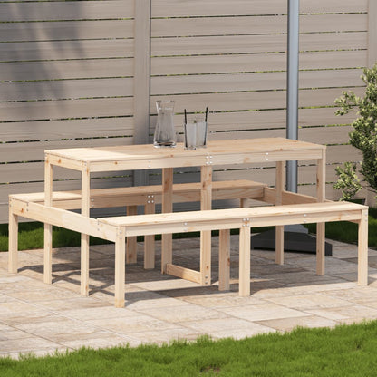 Mesa De Pícnic Madera Pino Impregnada 110X134X75 Cm
