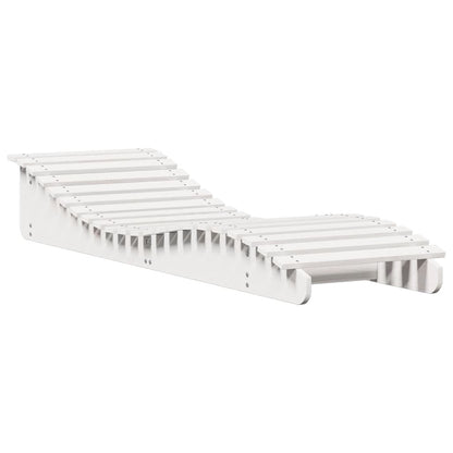 Tumbona De Madera Maciza De Pino Blanca 205X60X31,5 Cm