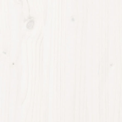 Tumbona De Madera Maciza De Pino Blanca 205X60X31,5 Cm