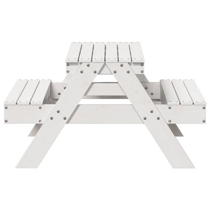 Mesa De Pícnic Para Niños Madera Maciza Pino 88X97X52 Cm