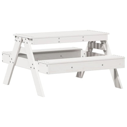 Mesa De Pícnic Para Niños Madera Maciza Pino 88X97X52 Cm