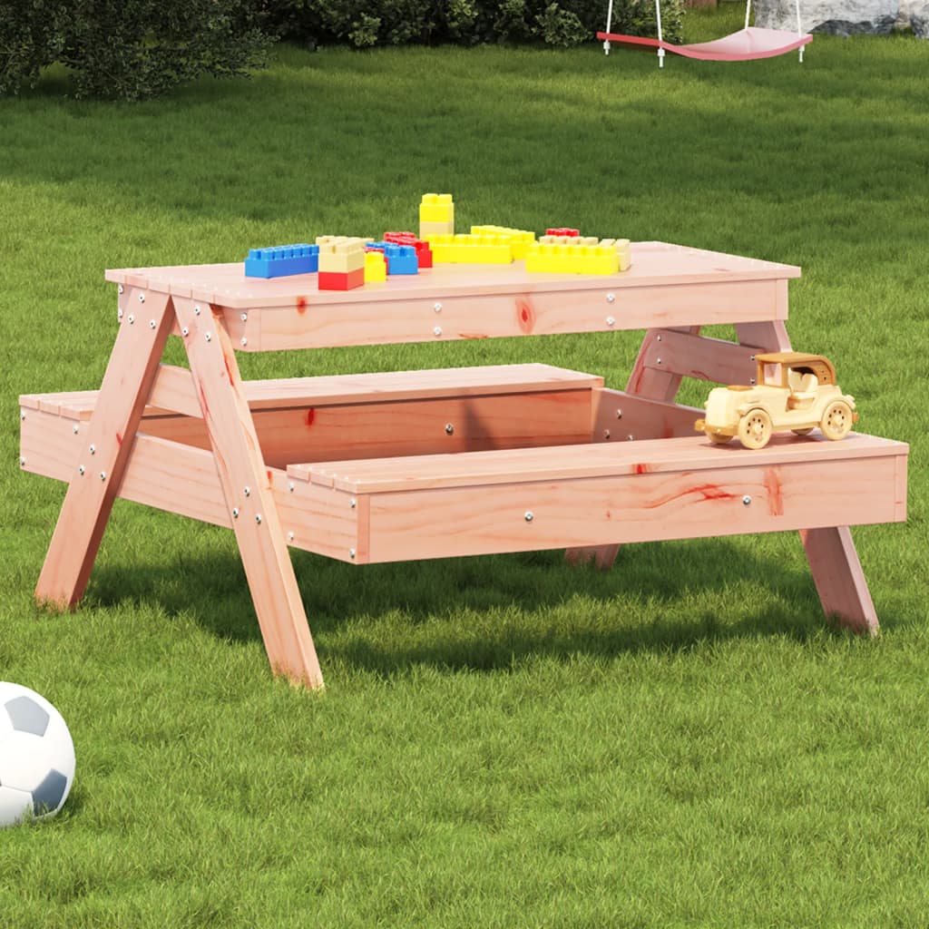 Mesa De Picnic Para Niños Madera Maciza De Pino 88X97X52 Cm