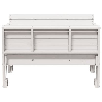 Mesa De Pícnic Para Niños Madera Maciza Pino 88X122X58Cm