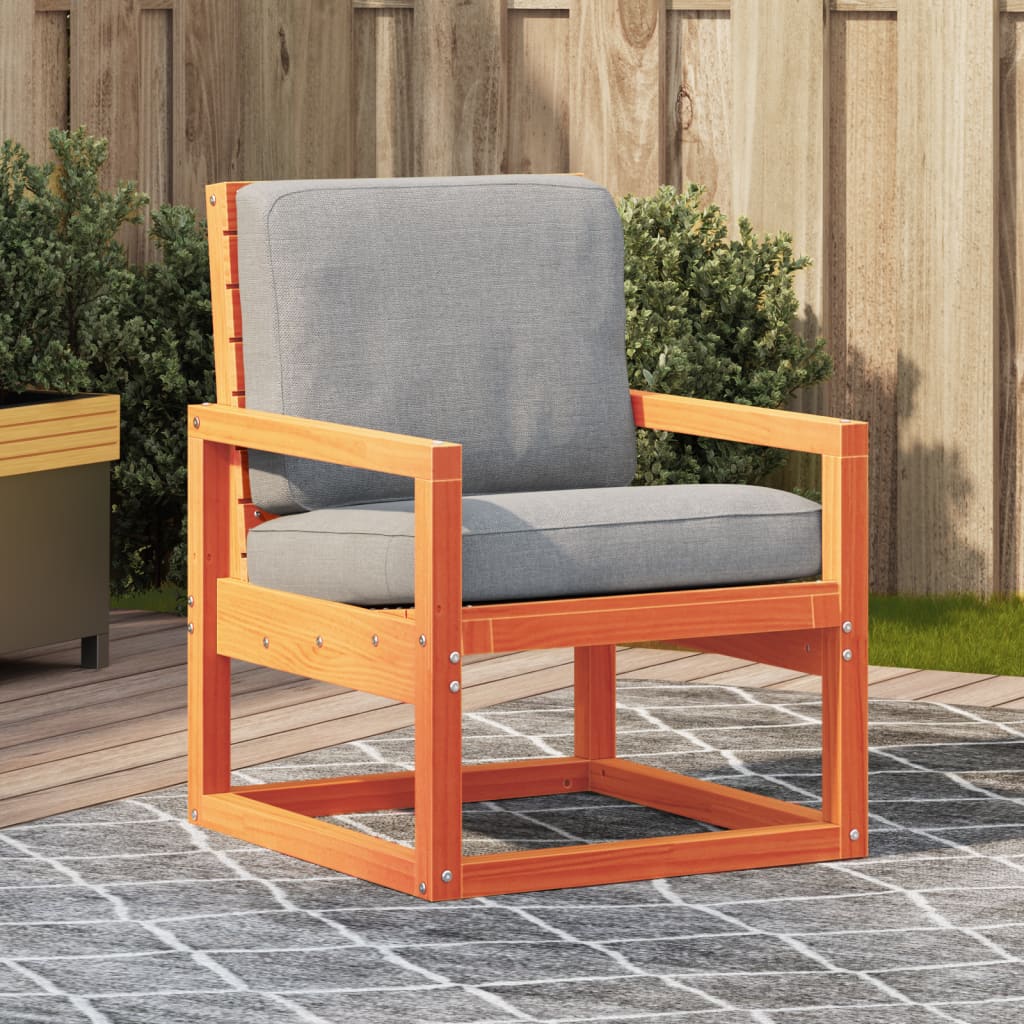 Silla De Jardín Madera Maciza De Pino 57,5X63X76 Cm