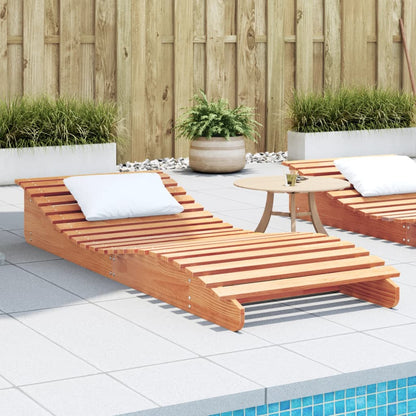 Tumbona De Madera Maciza De Pino Blanca 205X60X31,5 Cm