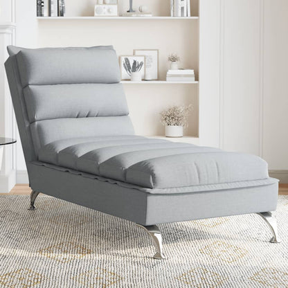 Sofá Diván Con Cojines Tela Gris Taupe