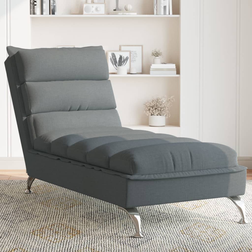 Sofá Diván Con Cojines Tela Gris Taupe
