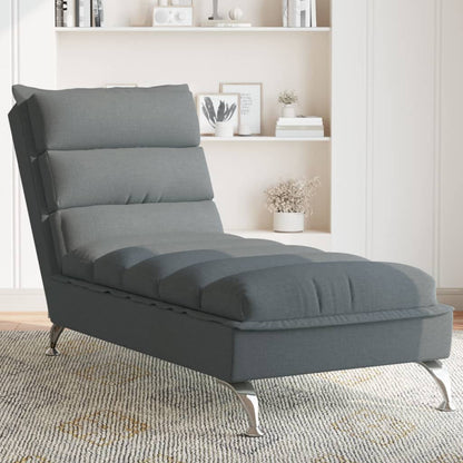 Sofá Diván Con Cojines Tela Gris Taupe