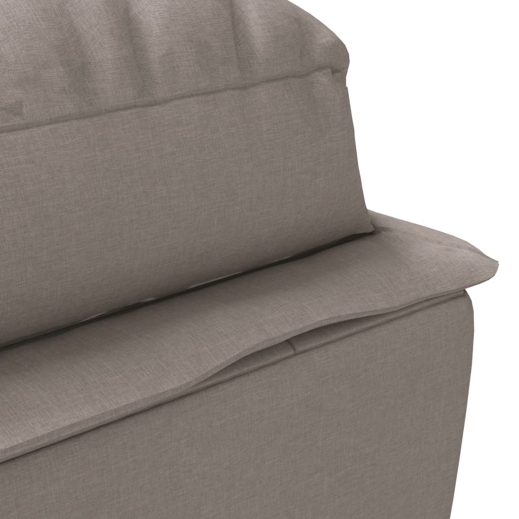 Sofá Diván Con Cojines Tela Gris Taupe