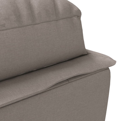 Sofá Diván Con Cojines Tela Gris Taupe