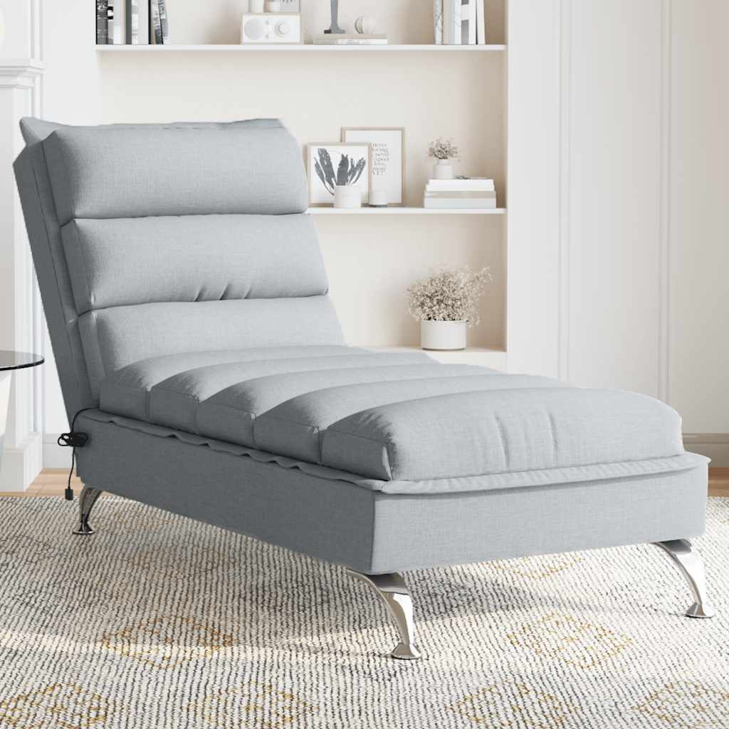 Sofá Diván Con Cojines Tela Gris Taupe