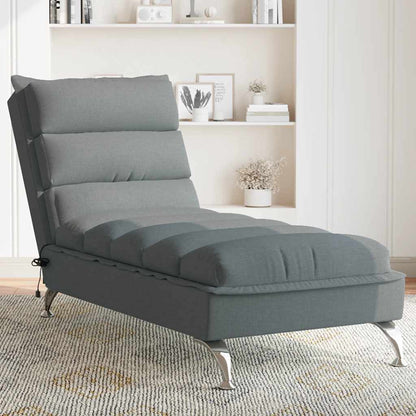 Sofá Diván Con Cojines Tela Gris Taupe