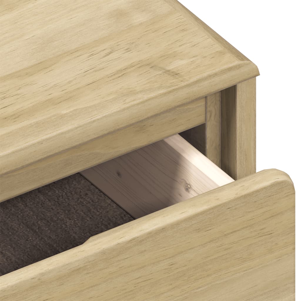 Mesa De Centro Sauda Madera Maciza Pino Color Roble 99X55X45 Cm